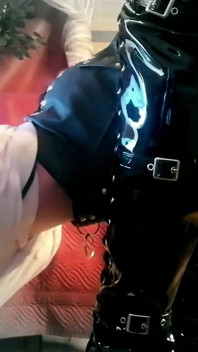 Lady Angela Submissive Worshiping Pvc Thigh High Boots