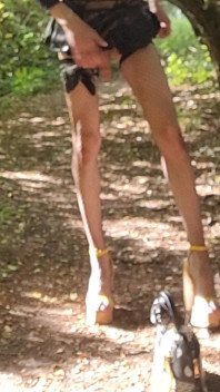 4-legged Exhibition in the Forest, Little Tease in Search of Cocks. Cumslut P U B L I C [27jun25] French Transvestite