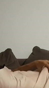 Lars Damberger Masturbates in Satin Nightie and Cums in Own Mouth