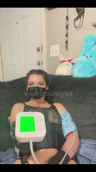 Self Auto Bp Cuff Vibrator Orgasm and Breast Play in Black Lingerie