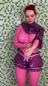Dressing up in Pink & Purple Latex