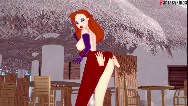 Fantasy king: Jessica Rabbit पूल में लंड चुसाई