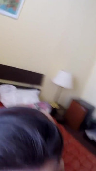 Sexy Babe Strips Naked and Starts to Suck Mature Man with Thick Cock