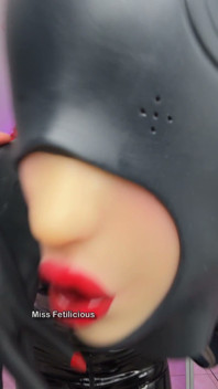 Kinky Catwoman Transformation with My New Silicone Hood and Gloves