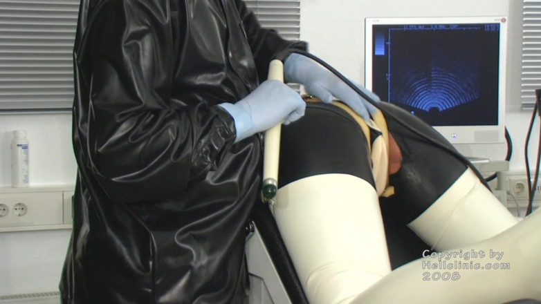 Rubber & Clinic Studio - 1ATOYS: Crazy ultrasound anal exam in rubber