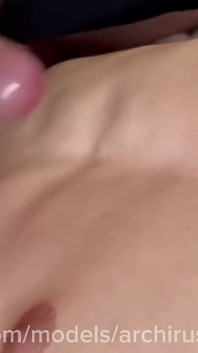 Femboy Eats Cum! Stepdaddy Gushes Cum Into the Mouth of a Young Sissy Twink!