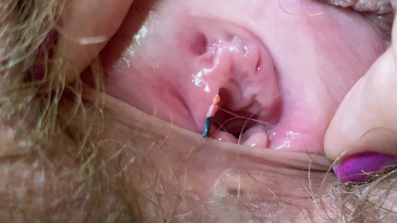 Cuteblonde666: Il primo piano estremo della vagina pelosa fetish video
