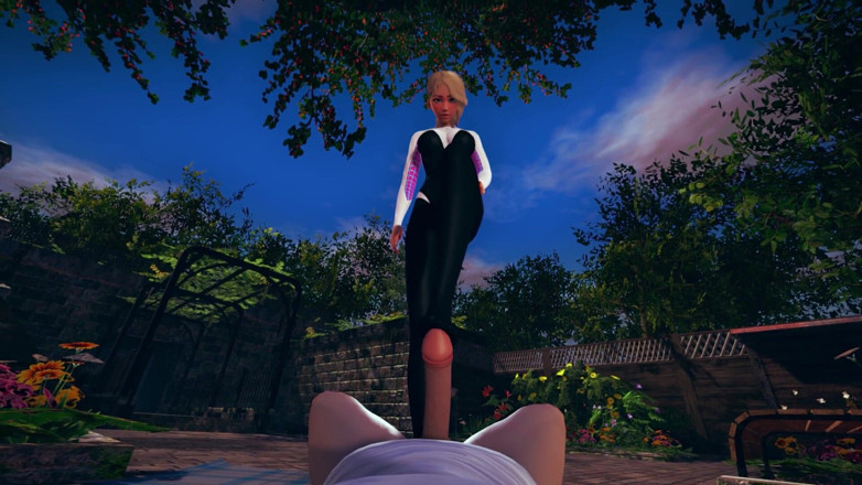 Waifu club 3D: Gwen Stacy com os pés