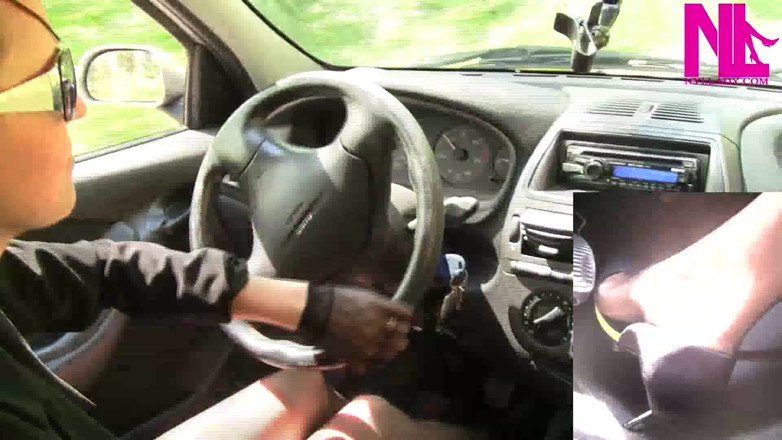 Nyllady: Sensual Treat of Shift Stick in Black Pumps with Sexy...