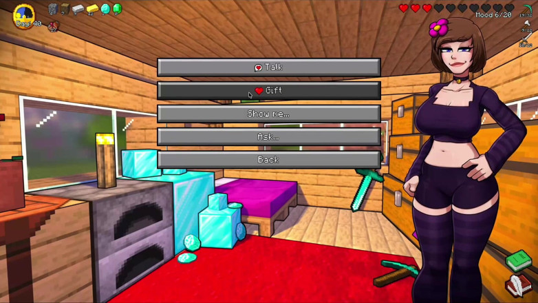 Alita: Hornycraft Minecraft parodisi - Steve Jenny'den elmas için ıslak gırtlağına kadar sakso çekiyor