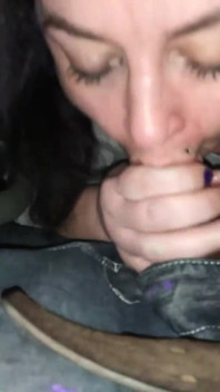 Slut Gives BBC Roadside Blowjob & Pussy