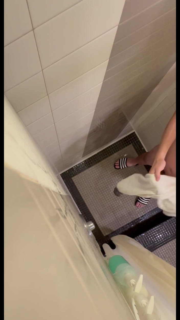 Chase Dixon Butz: Showing off in the Gym Showers
