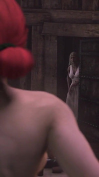 Futa Triss Enjoying the Night with Two Hot Blondes the Witcher Futanari Corruption of the Lodge