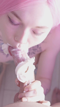 Food Porn & Blowjob berair di dapur