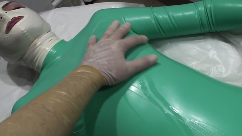 Latex Danielle: Latex Danielle relaxing in the ambulance
