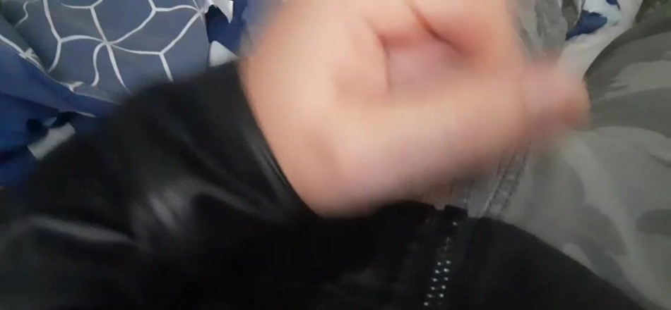 Rusty Sunnybrook: Cum in a black leather jacket