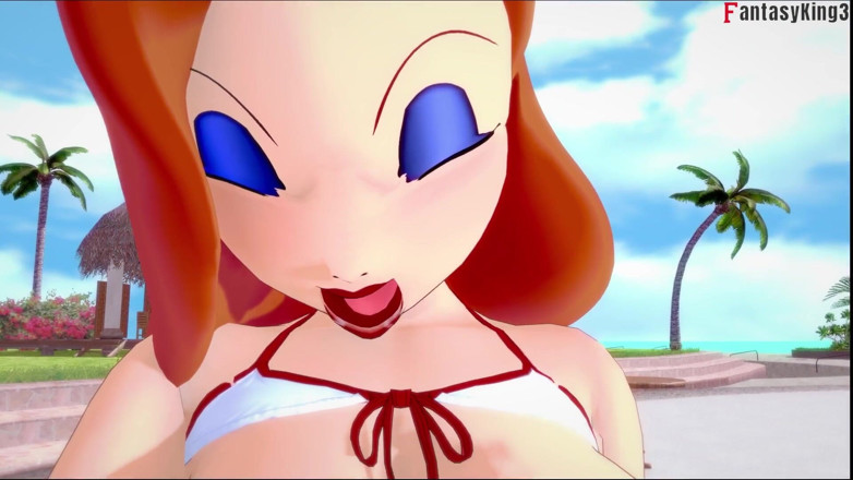 Fantasy king: Jessica Rabbit dientot di kolam renang