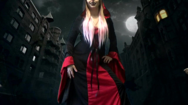 Goddess Misha Goldy: Giantess Vampire want to play for you... but not for...