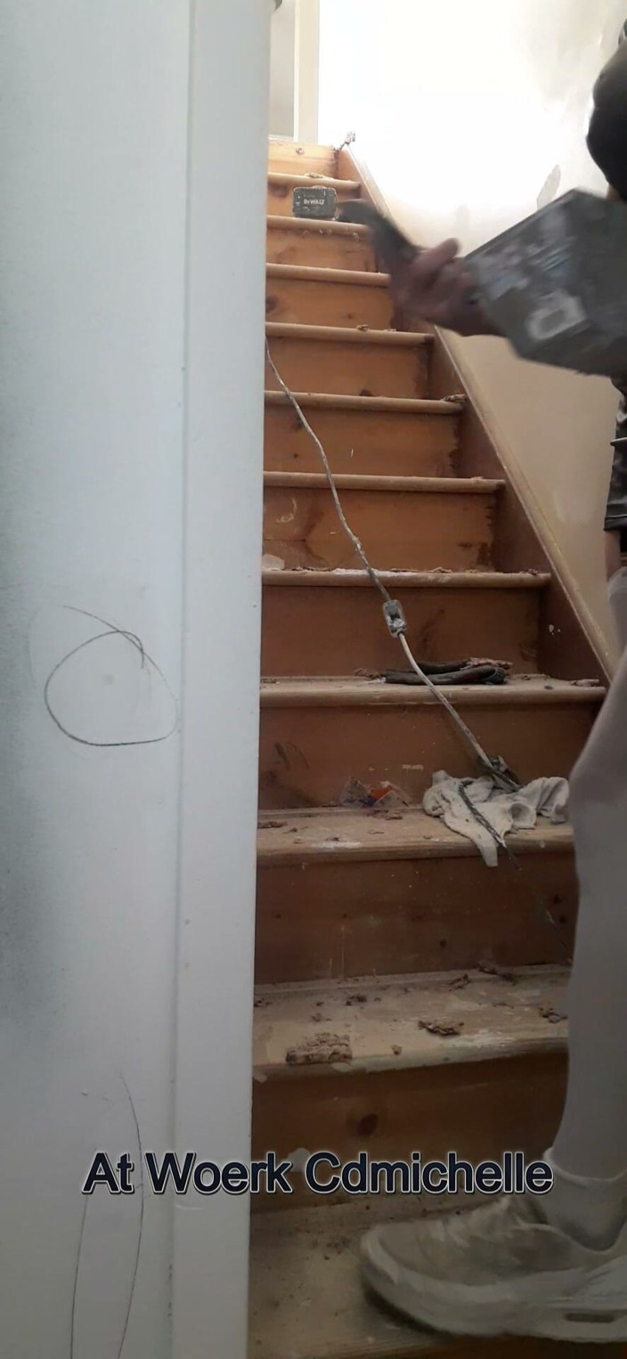 Cd Michelle lingerie: At Work Cdmichelle Sanding Drywall Before Doing Drywall Repair Wearing...