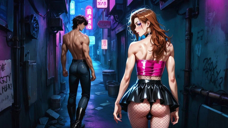 Real story futanari JOI: Pov Banci Femboy menjemput anda untuk mengongkek pantatnya di Alley...