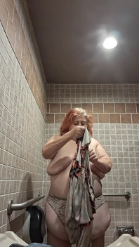 Big Beauty Nurse Vicki Dances and Strips in the Bathroom!