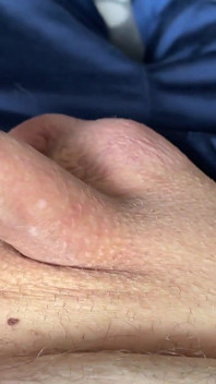 Playing with My Balls and Small Forskin Cock