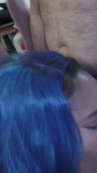 Blue and Red-haired Sluts From the UK in a Bukkake Party