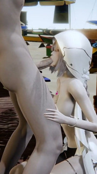 Похотливый ангел на пляже - 3D анимация