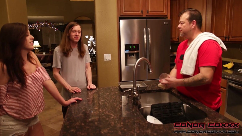 Horny Household: Getting in a Quick Fuck While Stepdad's Away