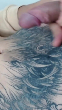 Tattooed Young Man Masturbates Until He Cums