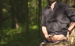 Handsome Man Noel Dero Decided to Masturbate in the Woods Because He Really Wanted to Fuck