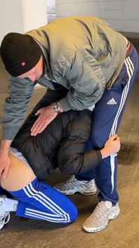 Young Arab Cocksucker Takes Massive White Dick in Parking Lot - 1