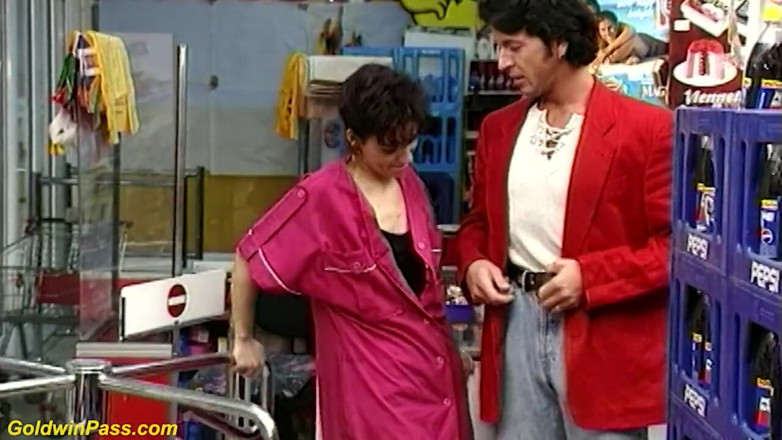Goldwin pass: Sexy saleswoman is fucked by the customer in the supermarket