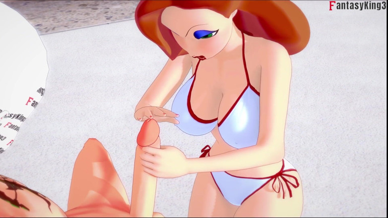 Fantasy king: Jessica Rabbit blowjob di kolam