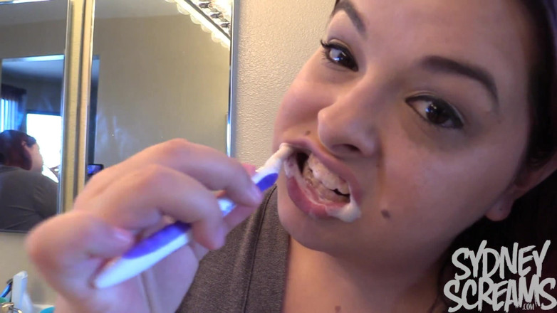 Sydney screams fetish: Brushing &amp; Polishing My Pearly Whites - HD Wmv
