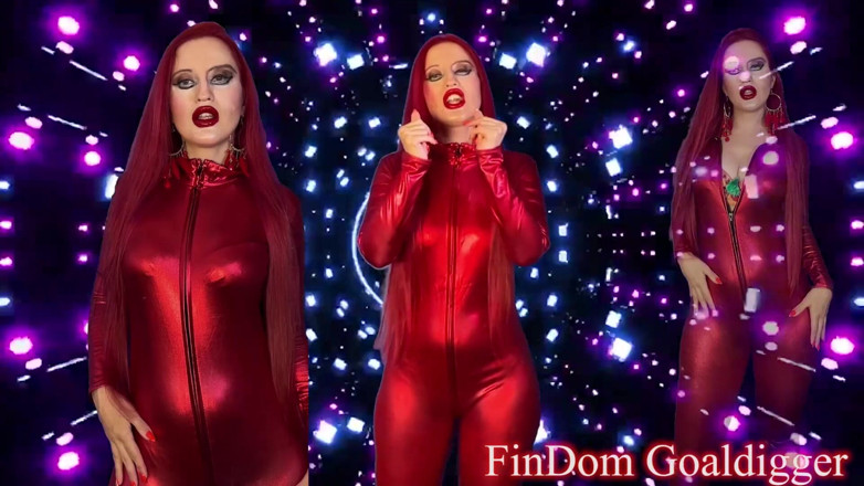 FinDom Goaldigger: Трансформация блестящего боди