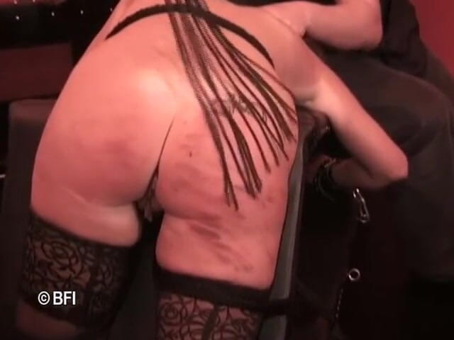 Hardcore slave sex: Poor chick fucked and punished hard in threesome
