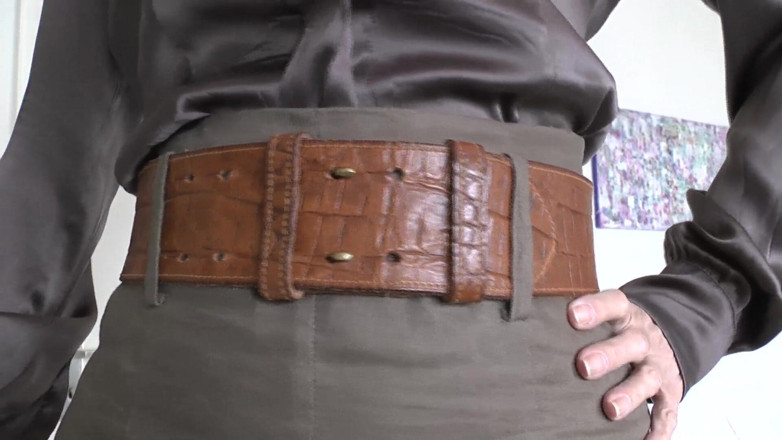 Lady Victoria Valente: Exciting Belt Fitting with a Linen Skirt, Part 1, Lady Victoria...