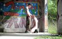 Sex humiliation with french lads: Sex humliation outdoor with sexy twink suck by straight