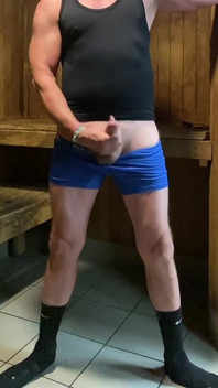 Jockdad87 está caliente en la sauna de nuevo