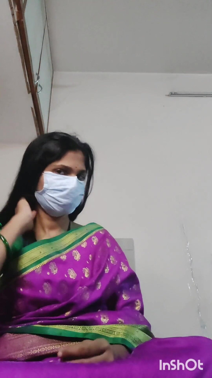 Desishycouple: Desi Bhabhi Shivani Horny in Pink Sari.