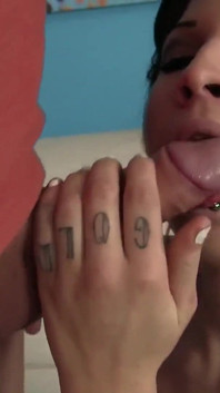 Angel is a busty tattooed brunette who wants cock