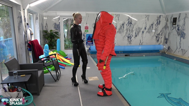 UKCuteGirl: Human Life Raft - Inflated Suit Slave Pool Domination