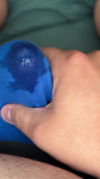 Cumming in Blue Briefs