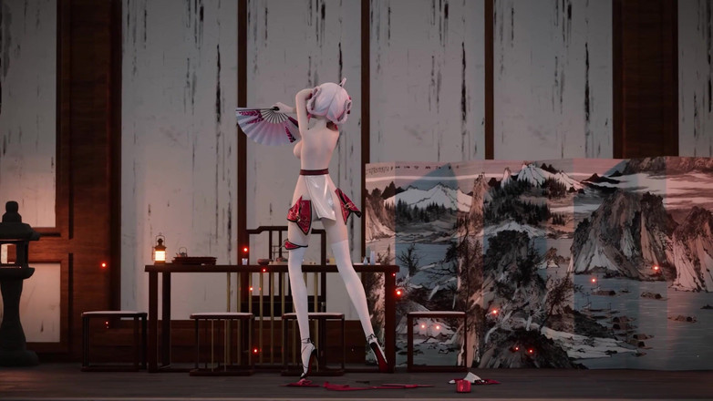 MikuMotion: [mmd] 弱音 寄明月 古风情趣旗袍诱惑舞女