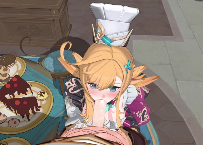 NSFWOtaku: Genshin Impact - dulce pastel de Escoffier y sexo lujurioso - animación...