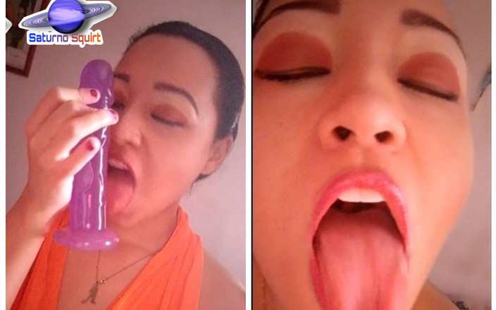 Saturno Squirt: Cô bé Latinh gợi cảm với núm vú che phủ...