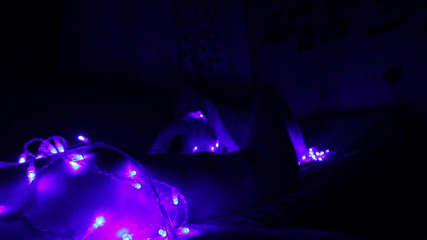 Hairypussyangel: Sex in Christmas with toys and LED garland, Happy new...