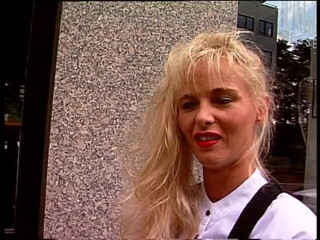 Lucky Cooch: Cute blond in front of camera
