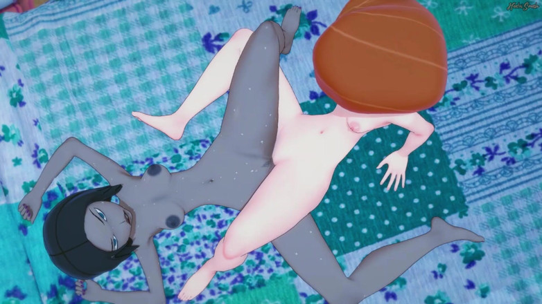Hentai Smash: 흑형 대물 과 섹스하기 전에 라이벌 보니에게 보지를 따먹히는 Kim Possible - Kim 가능한 레즈 헨타이.